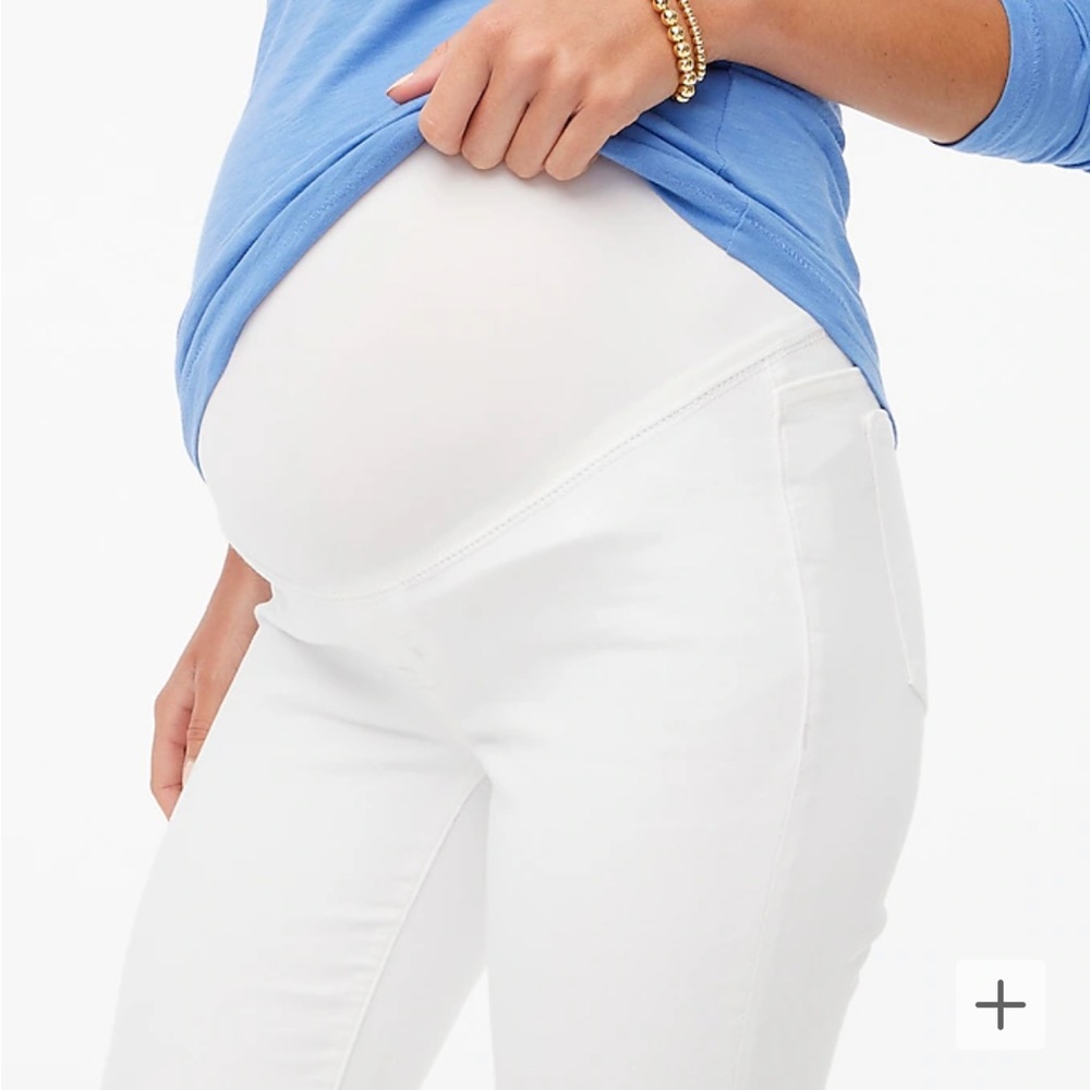 J Crew Factory White Maternity Jean in Signature Stretch